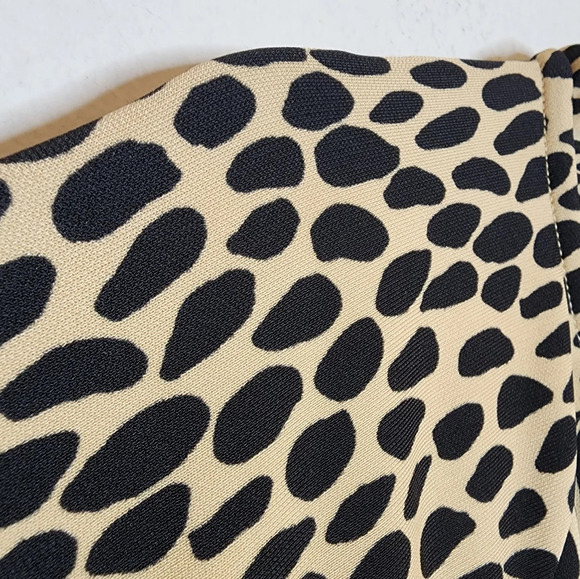 Talbots Stretch Cheetah Spot Short Sleeve Knee Length Dress size medium - Picture 11 of 16